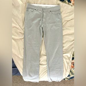 Men’s Ermenegildo Zegna 5 pocket casual pants, light grey, 33” waist 32” length